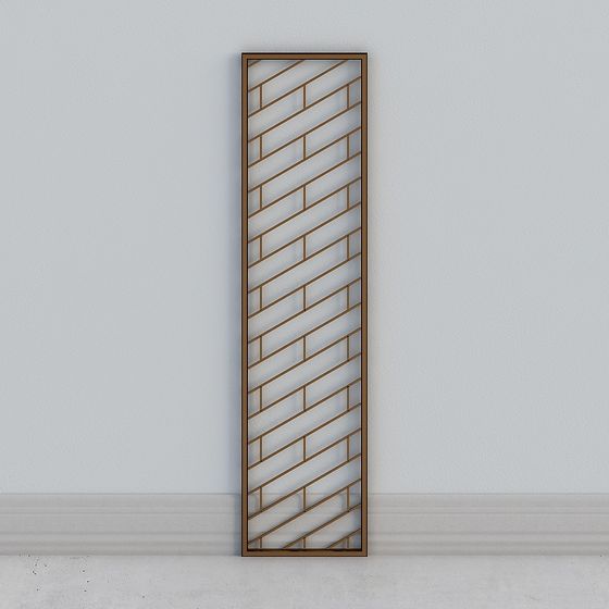 Chic Brick Wall Screen 3D model