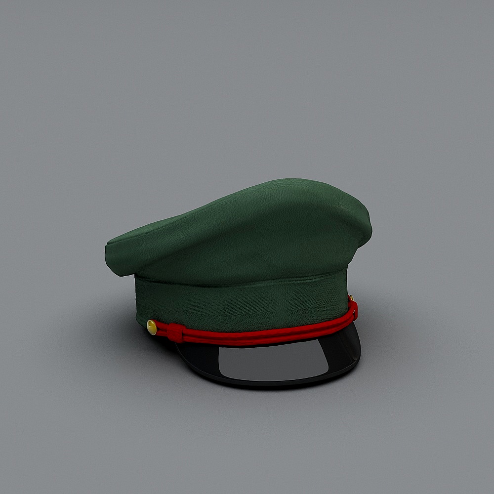 Historical Low-Poly Military Hat 3D model
