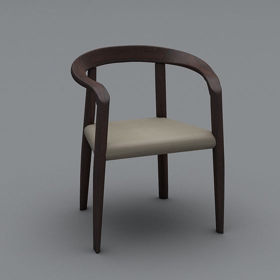 Stylish Low-Polygon Chair 3D model