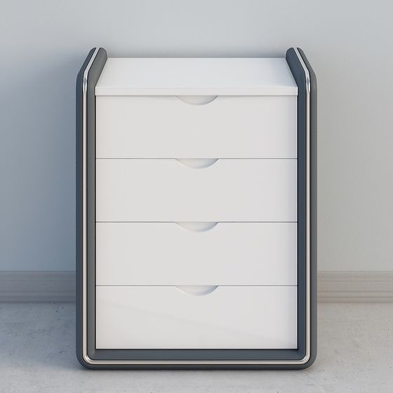 Modern Minimalist Nightstand 3D model