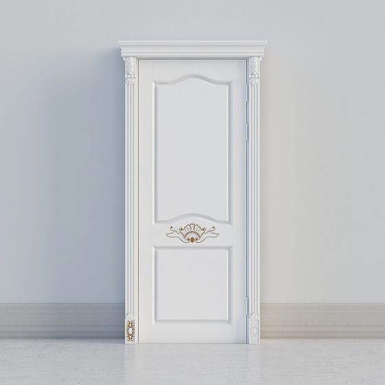 Gray Indoor Door 3D Model for Modern Homes