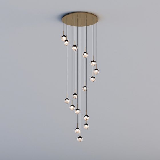 Beautiful Low-Poly Pendant Light 3D model for Interior Design
