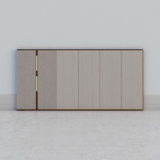 Wooden Partition Screen 3D model