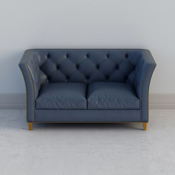 Tuxedo Sofa 3D model - Elegance Meets Modern Design