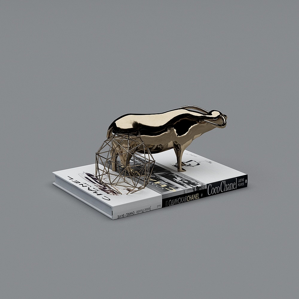 Elegant Metal Bull 3D Model