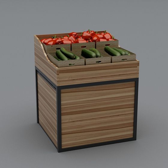 Urban Fresh Produce Stand 3D model for Creative Projects