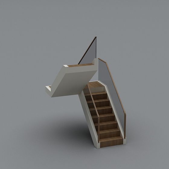 Elegant Staircase 3D model for Modern Design