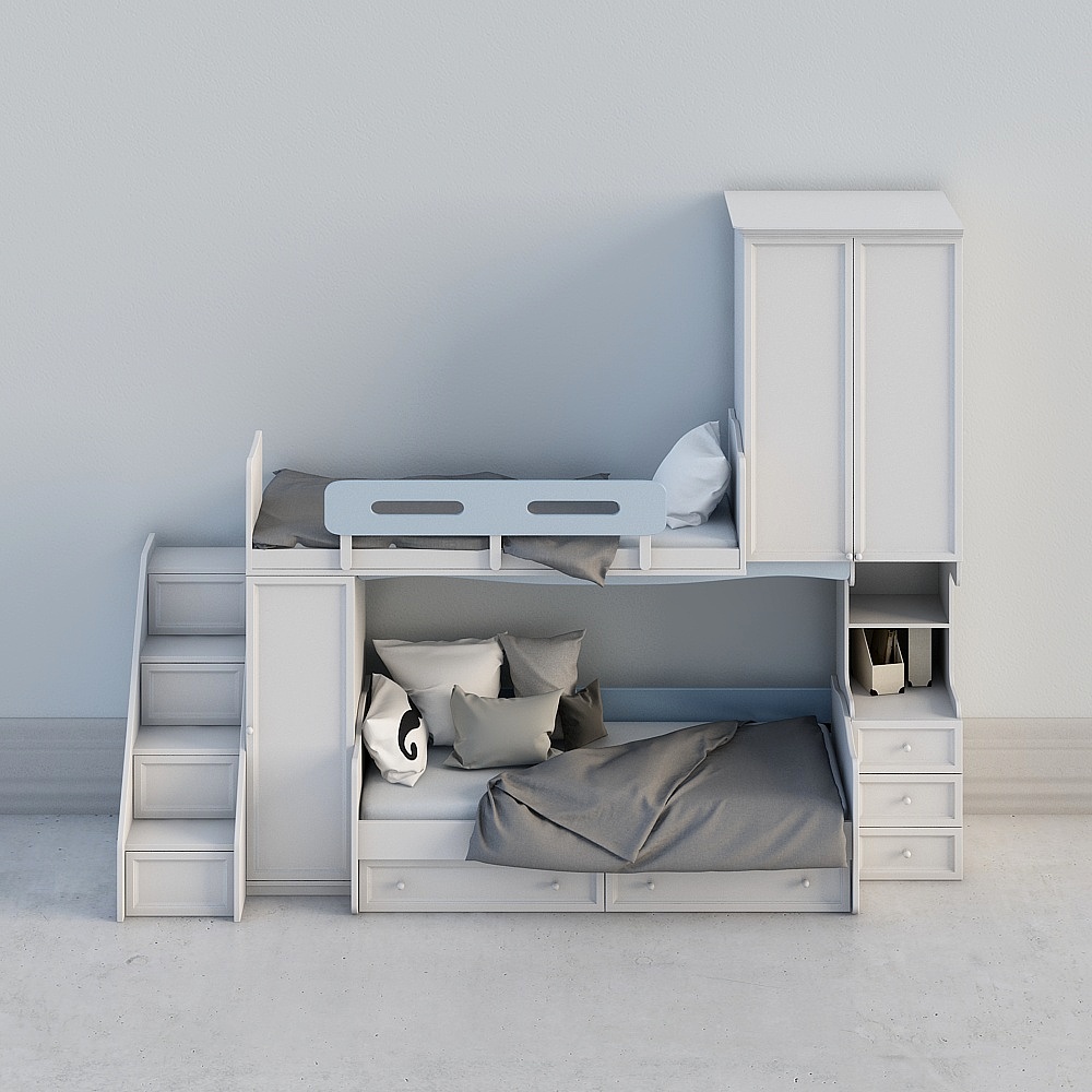 Modern white children's bed Kids Bed