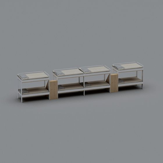 Urban Resting Bench 3D model