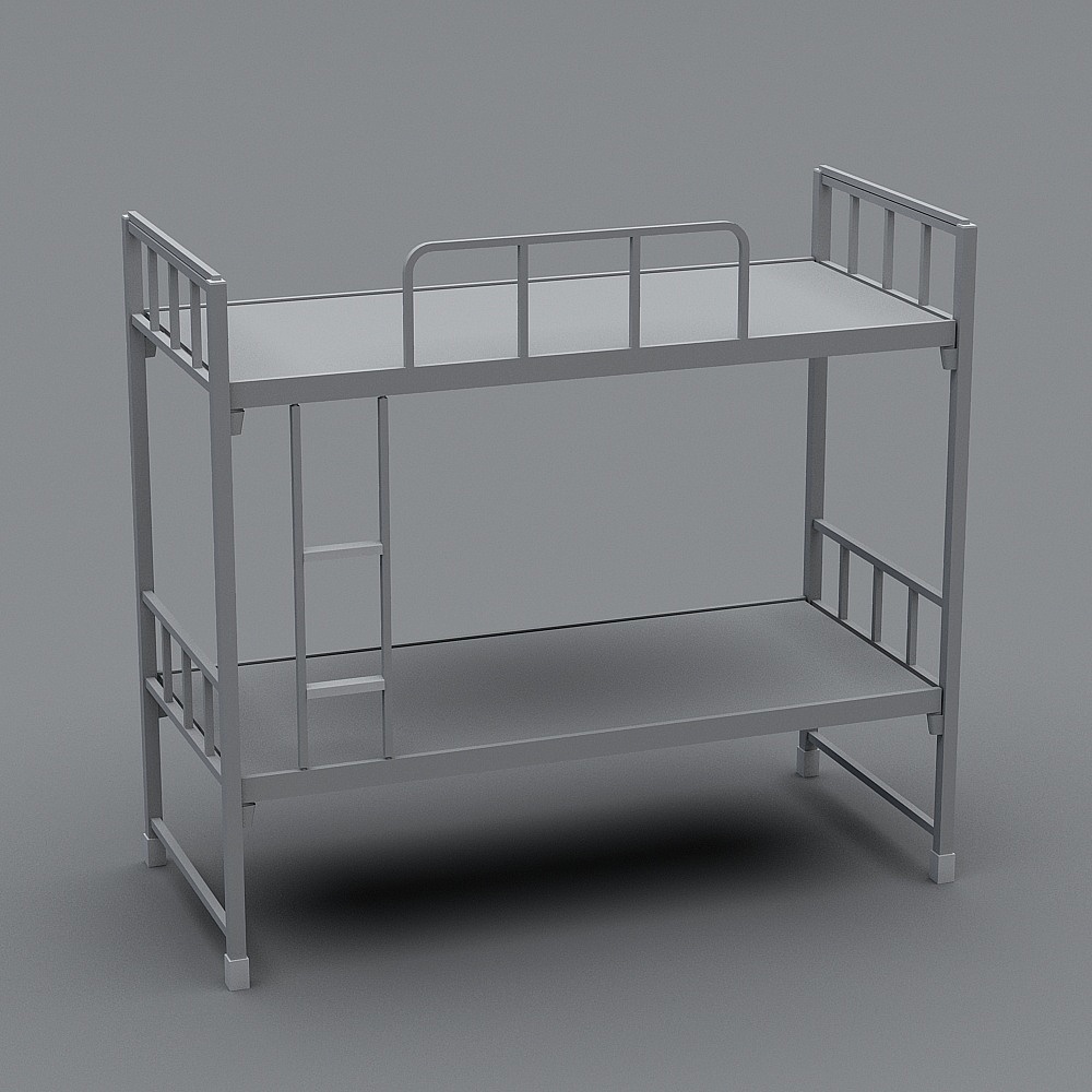 Minimalist Double Bed 3D model for Modern Spaces