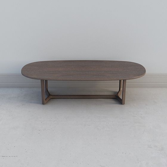 Elegant Oval Coffee Table 3D model