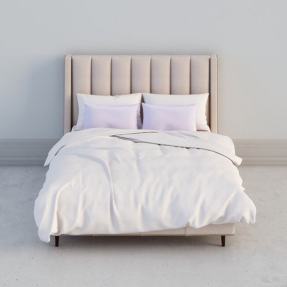 Modern Minimalist Bed 3D model