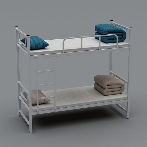Modern Low-Polygon Bunk Bed 3D model for Cozy Spaces