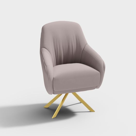 Mid-Century Modern Low Poly Armchair 3D model