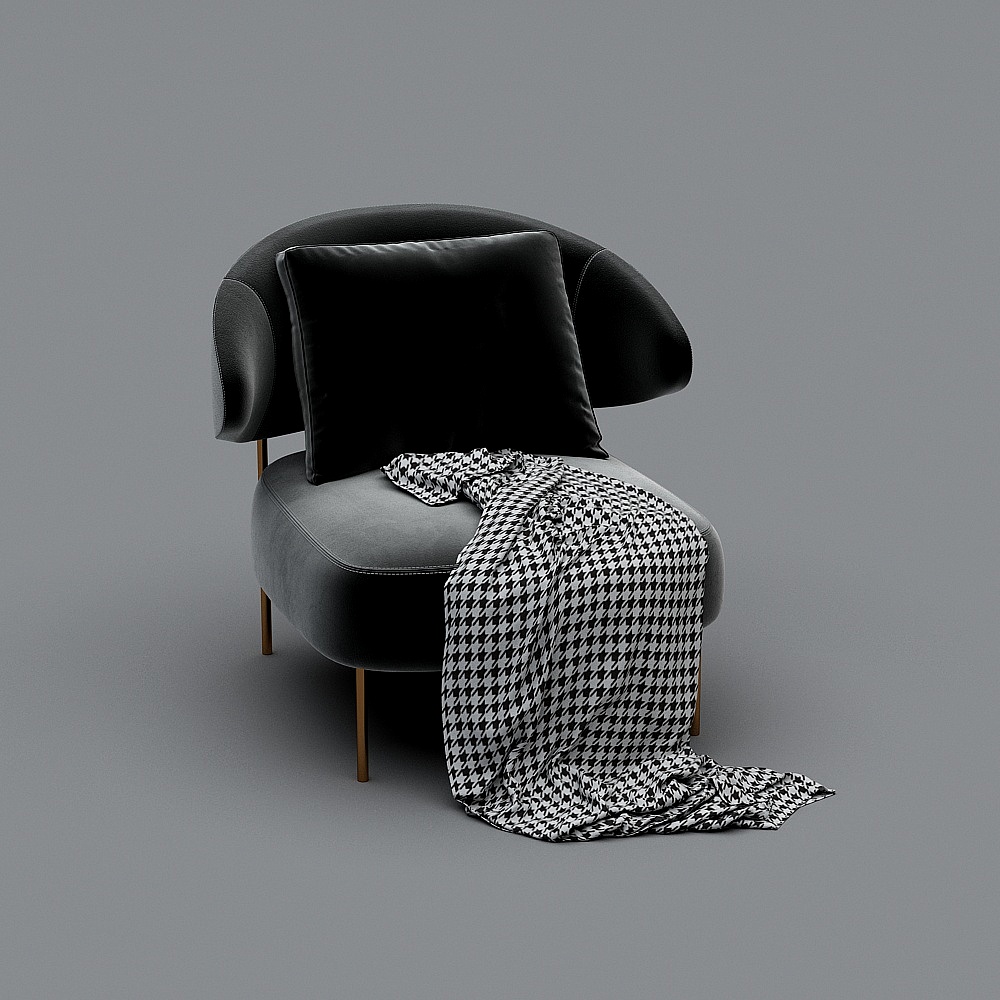 Combinaison de canapé en tissu moderne - 1-chaise simple