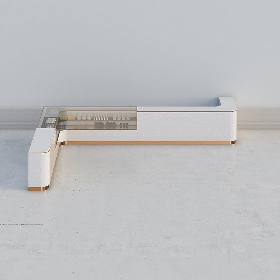 Futuristic Office Desk 3D Model