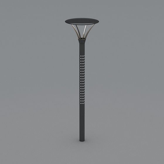 Futuristic Low-Polygon Street Lamp 3D model