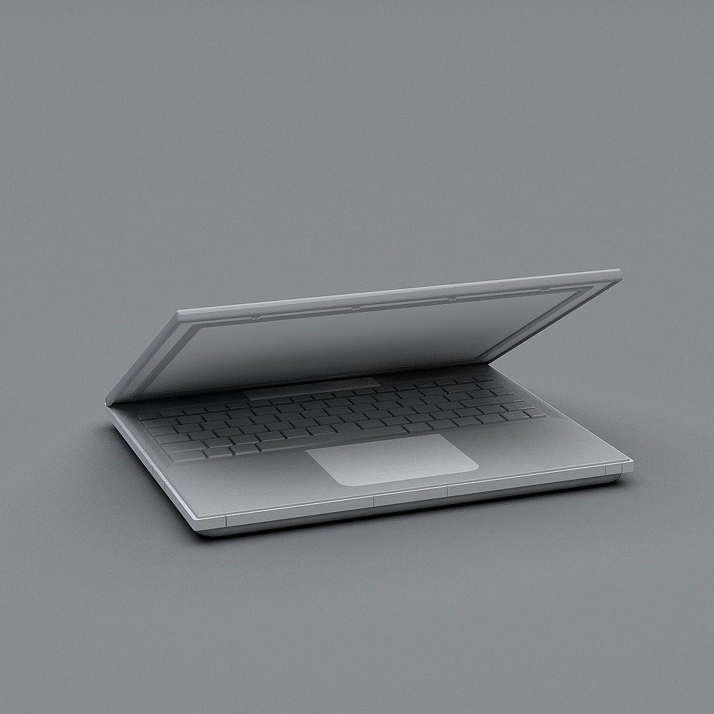 Sleek Low-Poly Laptop 3D model