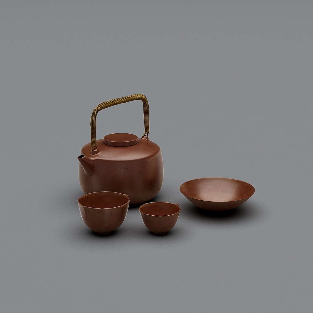 New Chinese style fabric sofa combination-2-tea set