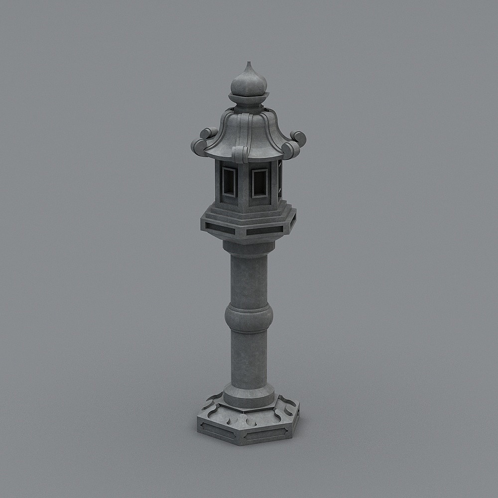 Elegant Low-Poly Lighthouse 3D Model