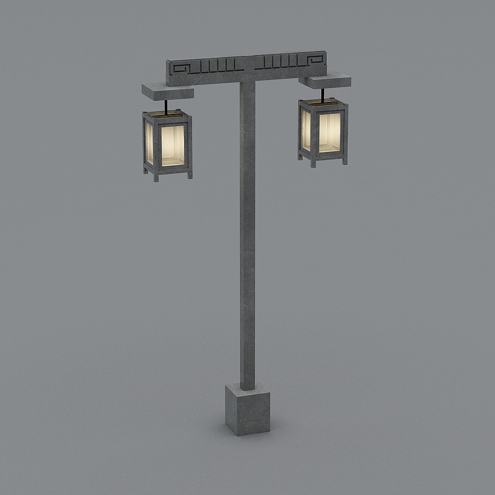 新中式屋外フロアランプ-1