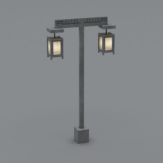 新中式屋外フロアランプ-1