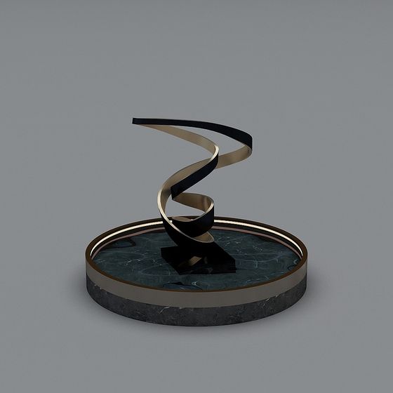 Spiral Dance Low-Polygon 3D model