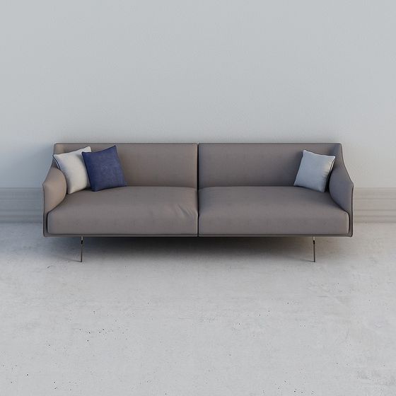 Stylish Low-Polygon Sofa 3D model for Creative Projects