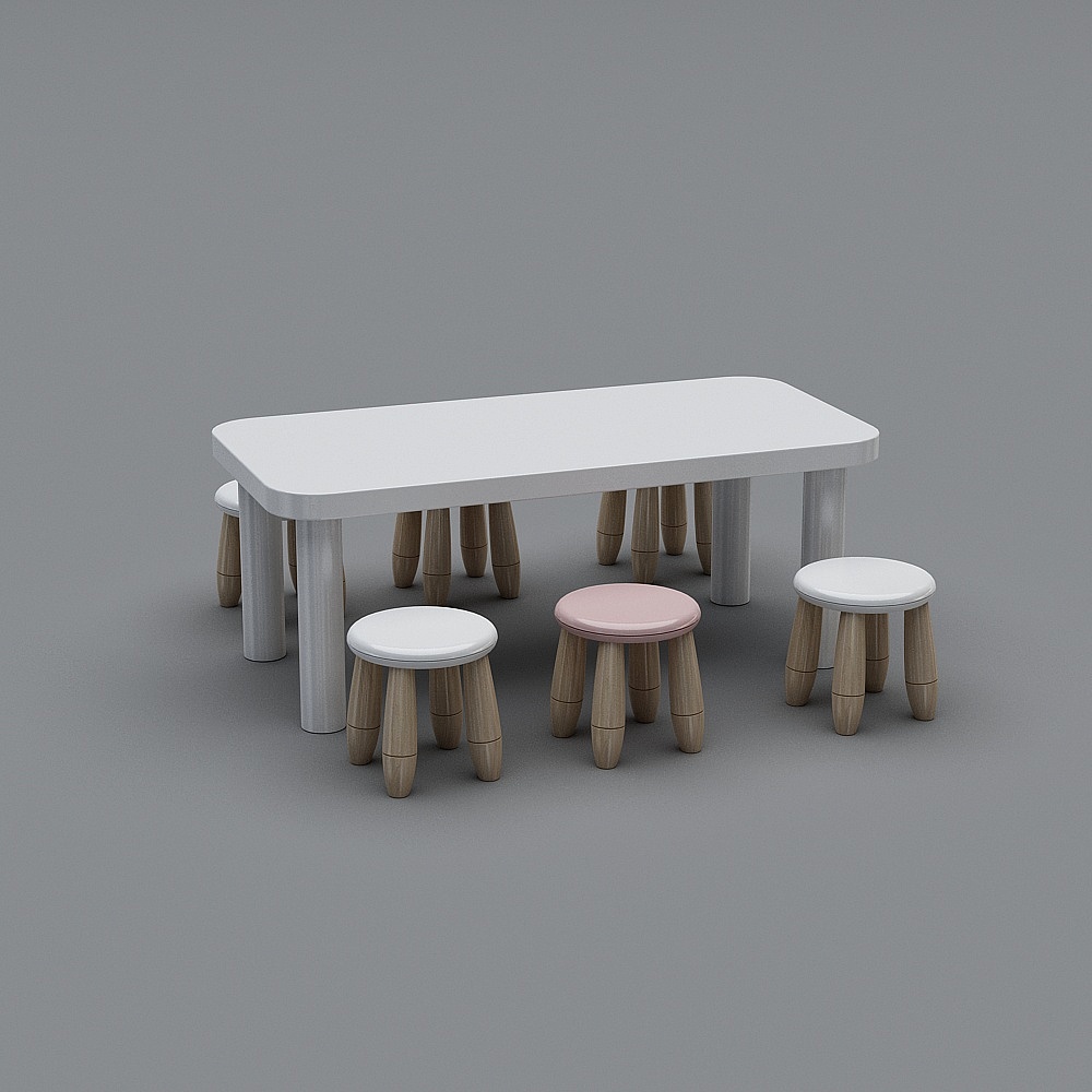 Salle d'art moderne - Combinaison de tables et chaises en bois massif