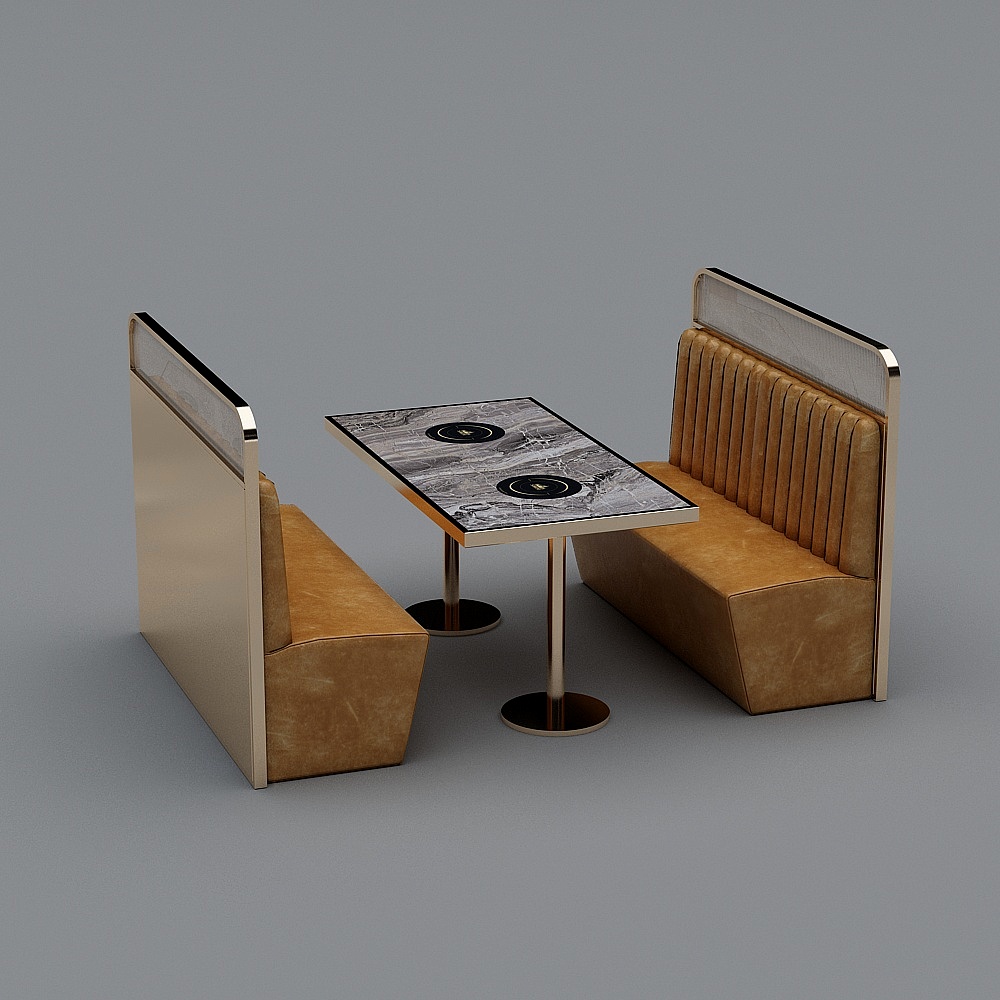 Modern hot pot restaurant-dining table and chair combination