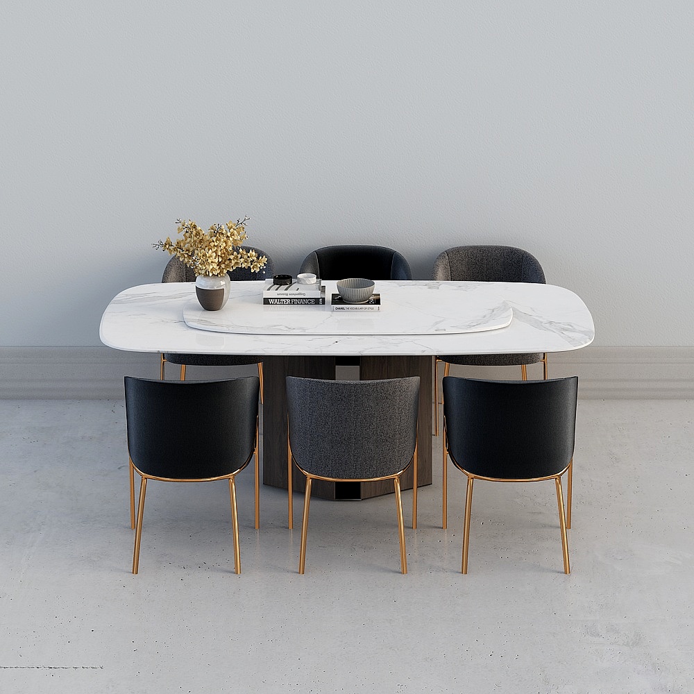 現代客廳餐廳 - 組合餐桌