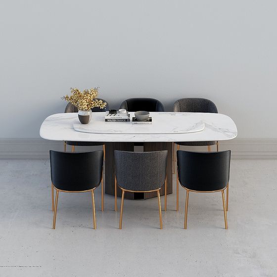 現代客廳餐廳 - 組合餐桌