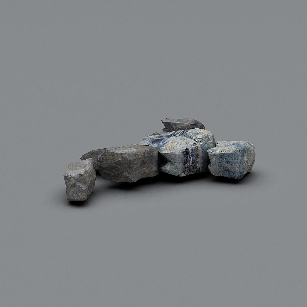 Natural Wind House Courtyard - Stone