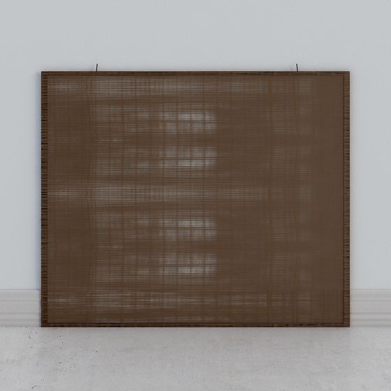 Low Polygon Bamboo Curtain 3D Model