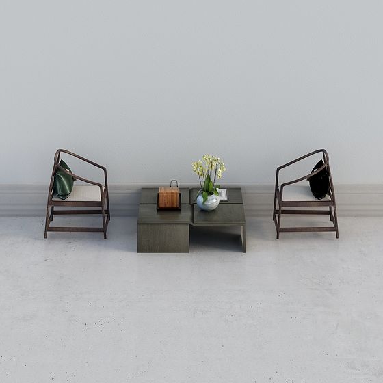 Elegant Minimalist Furniture Set 3D model