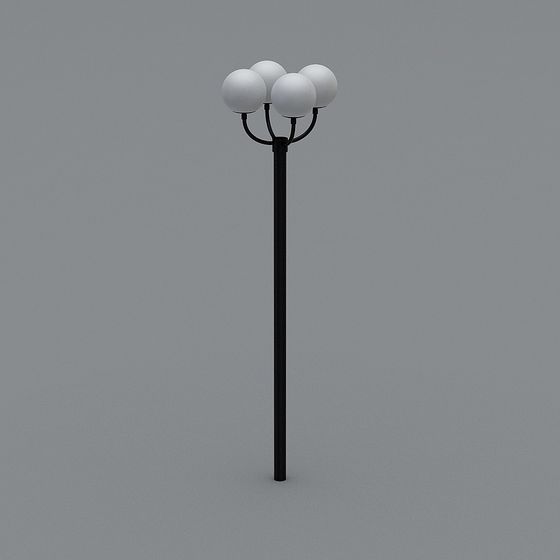 Modern Low-Poly Street Lamp 3D model