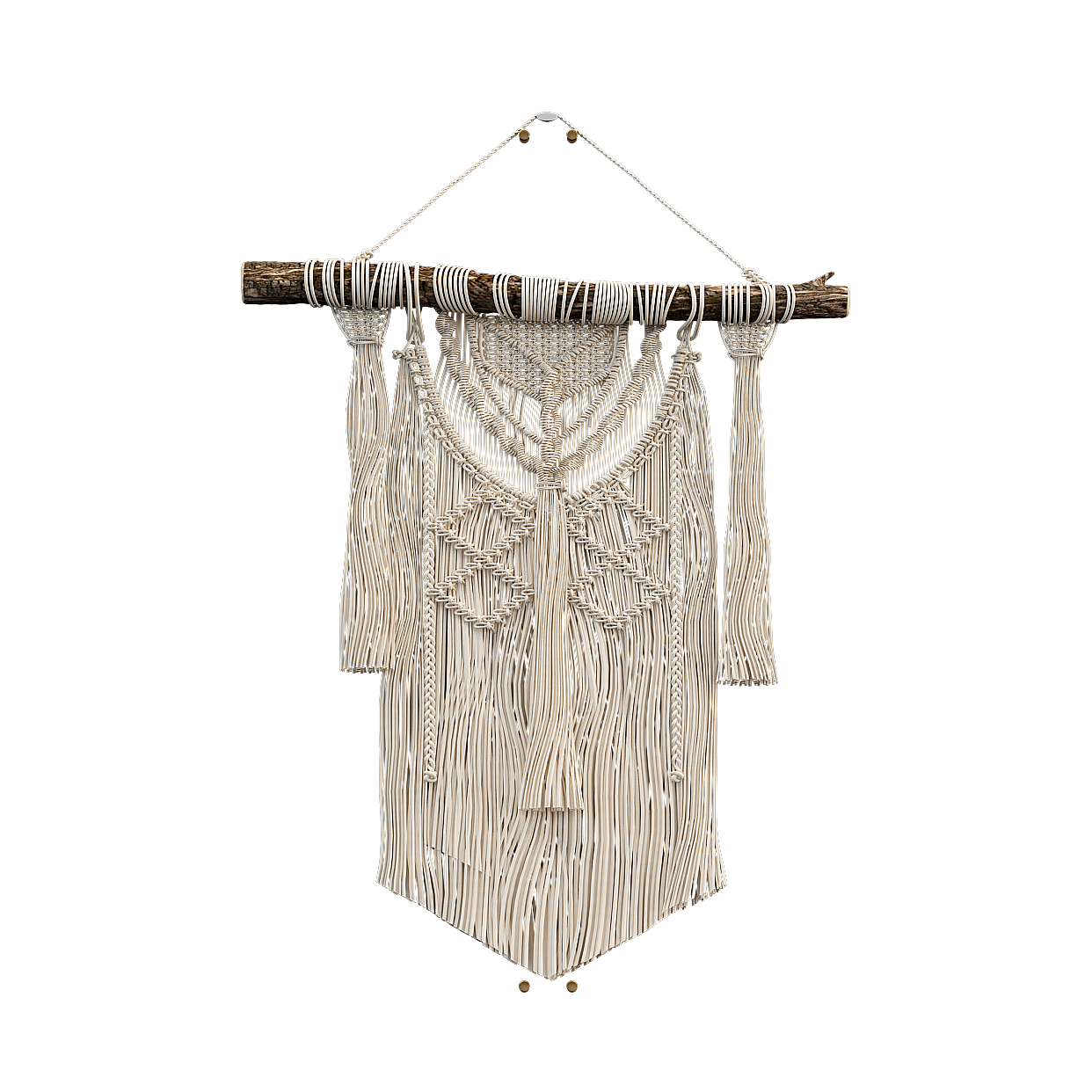 Macrame Wall Hanging 3D Model – Rustic Cotton Decor