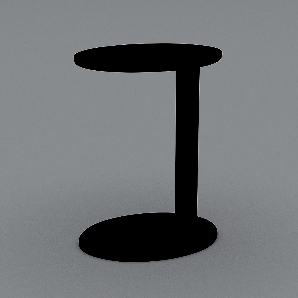 Minimalist Round Table Lamp 3D model