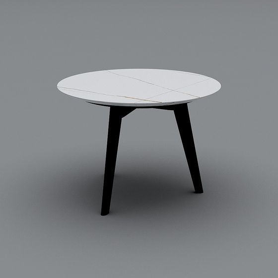 Stylish Low-Polygon Round Table 3D model