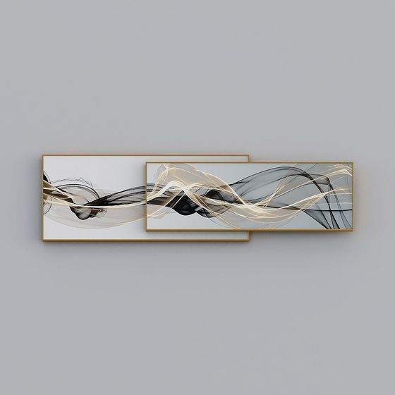 Flowing Frame 3D Model for Modern Art