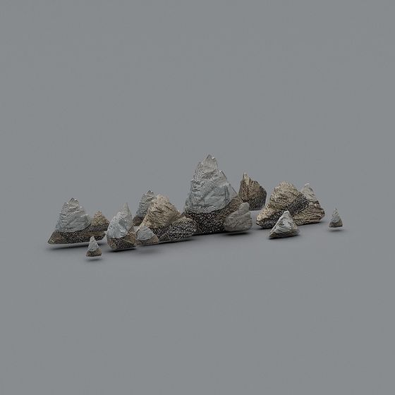 Low Poly Rock 3D Model Collection
