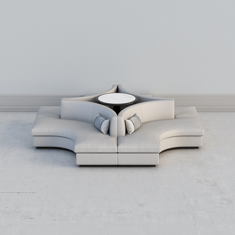 Modern sales lounge area 3 - decorative sofa