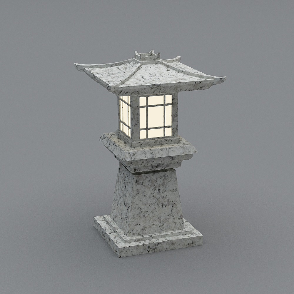 ภาพร่างภูมิทัศน์สวนจีน 1-โคมไฟตั้งพื้น