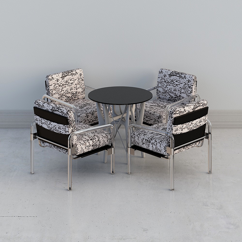 Modern sales office leisure area 1-table and chair combination