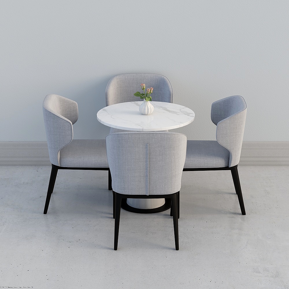 モダン営業オフィス レセプションエリア テーブルと椅子の組み合わせ