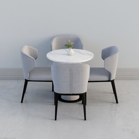 Urban Gathering Dining Table and Chairs 3D model