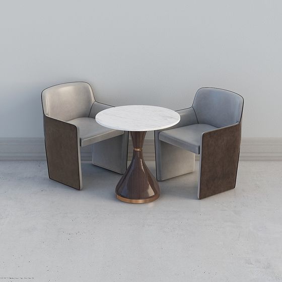 Urban Relaxation Table and Chair Set 3D model