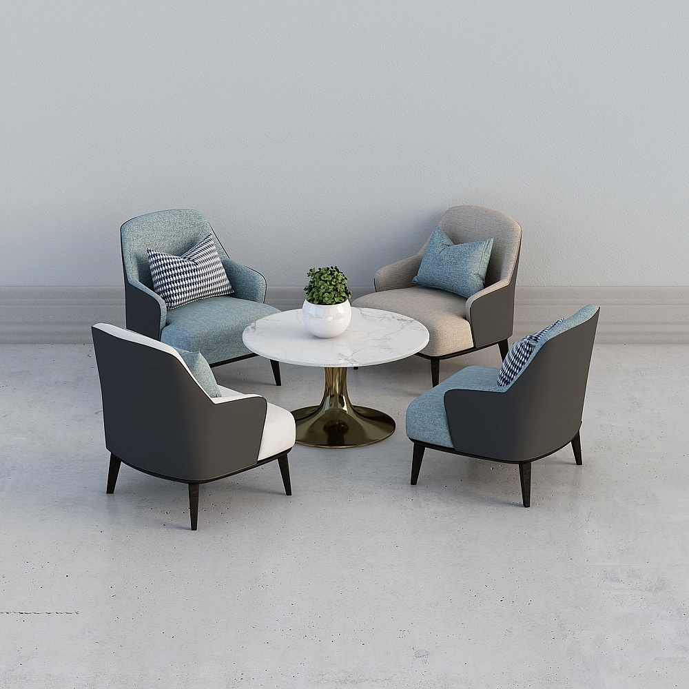 Modern sales office rest area-table and chair combination