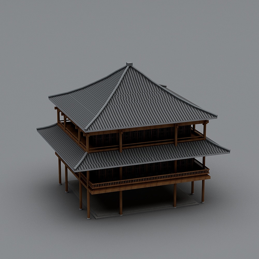 Ancient-Style Pavilion 3D model