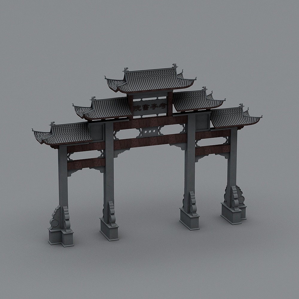 Chinese ancient building tower palace components-25